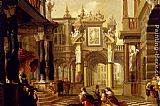 Dirck Van Delen Canvas Paintings - Solomon Receiving The Queen Of Sheba